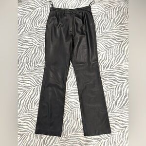 Neiman Marcus 100% Real Leather Pants Straight Leg